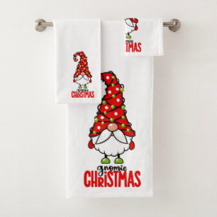 Gnome Christmas Bath Handtuch Set