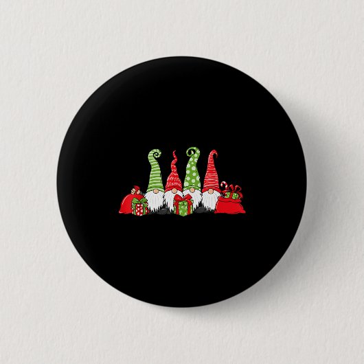 Gnome Christmas Button (Vorderseite)