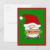 Gnome Christmas Feiertagspostkarte (Vorne/Hinten)