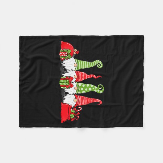 Gnome Christmas Fleecedecke (Vorderseite (Horizontal))