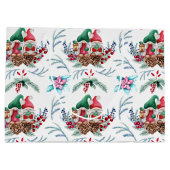 Gnome Christmas Große Geschenktüte (Rückseite)