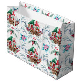 Gnome Christmas Große Geschenktüte (Vorderseite Schrägansicht)