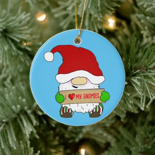 Gnome Christmas Keramik Ornament (Baum)
