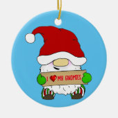 Gnome Christmas Keramik Ornament (Vorne)