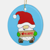 Gnome Christmas Keramik Ornament (Links)