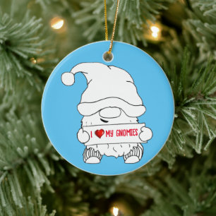 Gnome Christmas Keramik Ornament