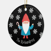 Gnome Christmas Keramik Ornament (Links)