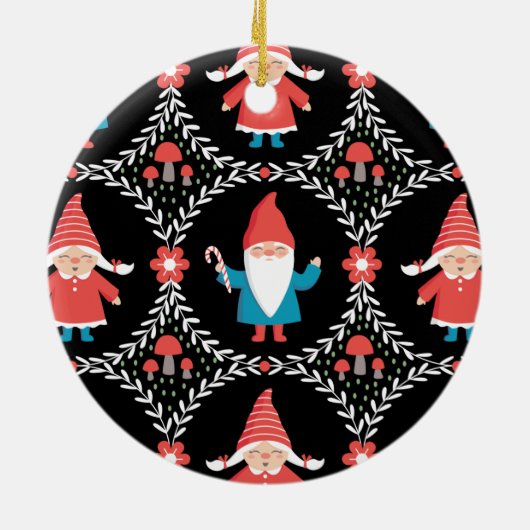 Gnome Christmas Keramik Ornament (Hinten)