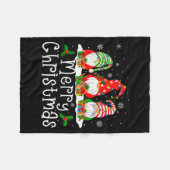 Gnome Christmas Lights Matching Family Gnome Merry Fleecedecke (Vorderseite (Horizontal))