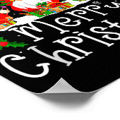 Gnome Christmas Lights Matching Family Gnome Merry Poster (Ecke)