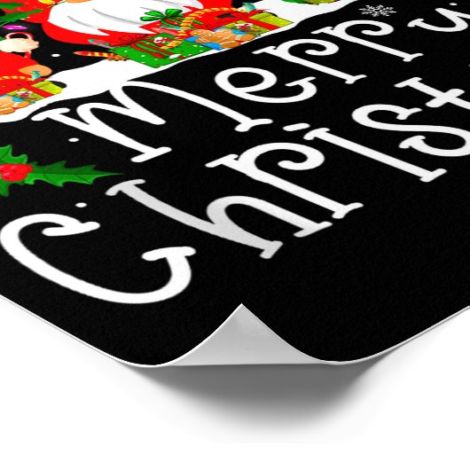 Gnome Christmas Lights Matching Family Gnome Merry Poster (Ecke)