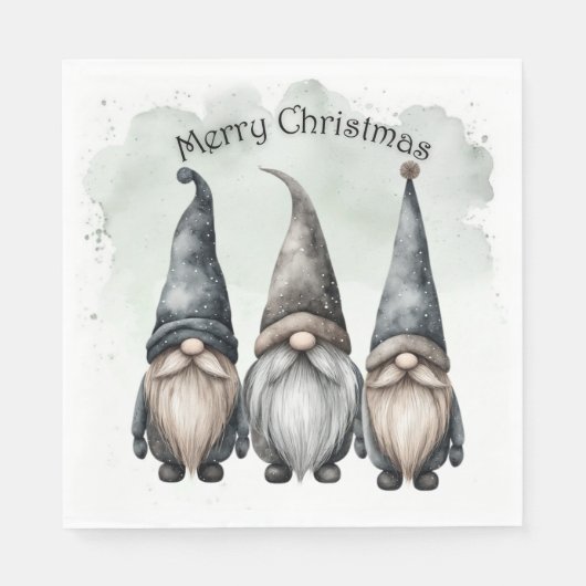 Gnome Christmas Napkins Serviette (Vorderseite)