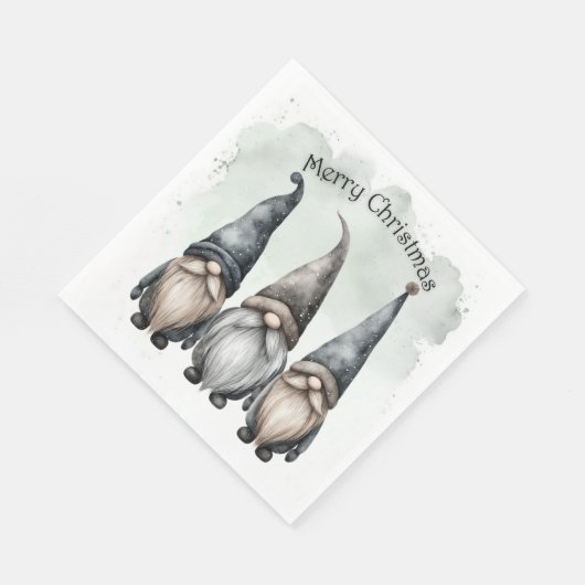 Gnome Christmas Napkins Serviette (Ecke)
