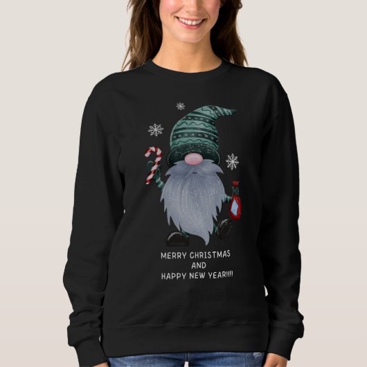 Gnome Christmas Novelty blass Sweatshirt (Vorderseite)