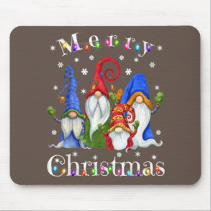 Gnome Christmas Pajamas - Garden Gnome Merry Chris Mousepad
