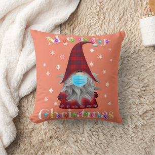 Gnome Christmas Pajamas Gesichtsmaske - Garten Gno Kissen