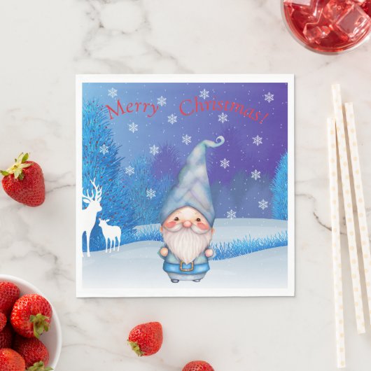 Gnome Christmas Paper Napkin Serviette (Beispiel)