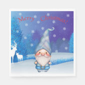 Gnome Christmas Paper Napkin Serviette (Vorderseite)