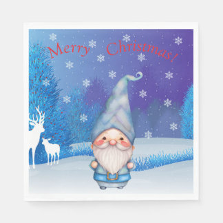 Gnome Christmas Paper Napkin Serviette