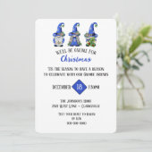 Gnome Christmas Party Einladung (Stehend Vorderseite)