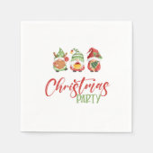 Gnome Christmas Party Napkin Serviette (Vorderseite)