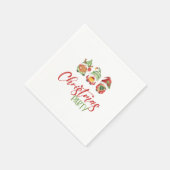 Gnome Christmas Party Napkin Serviette (Ecke)