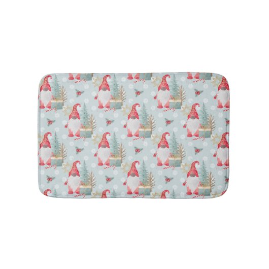 Gnome Christmas Pattern Badematte (Vorderseite)