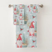 Gnome Christmas Pattern Badhandtuch Set (Insitu)