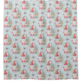 Gnome Christmas Pattern Duschvorhang