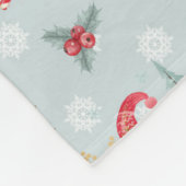 Gnome Christmas Pattern Fleecedecke (Ecke)