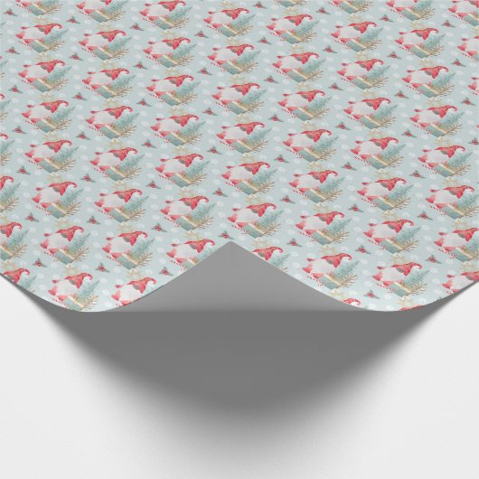Gnome Christmas Pattern Geschenkpapier (Ecke)