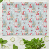 Gnome Christmas Pattern Geschirrtuch (Gefaltet)