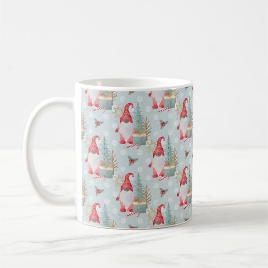 Gnome Christmas Pattern Kaffeetasse (Links)