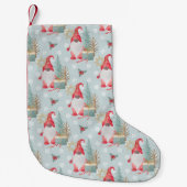 Gnome Christmas Pattern Kleiner Weihnachtsstrumpf (Vorderseite)