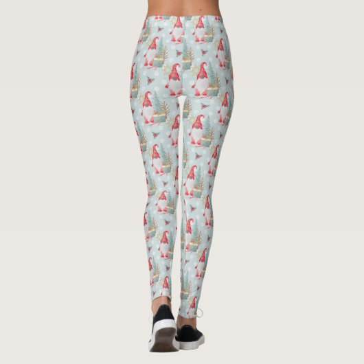 Gnome Christmas Pattern Leggings (Rückseite)