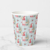 Gnome Christmas Pattern Pappbecher (Rechts)