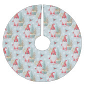 Gnome Christmas Pattern Polyester Weihnachtsbaumdecke (Vorderseite)