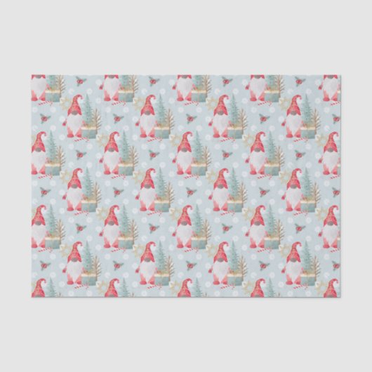 Gnome Christmas Pattern Seidenpapier (Vorderseite)