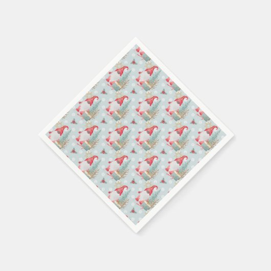 Gnome Christmas Pattern Serviette (Ecke)