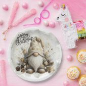 Gnome Christmas Plate Pappteller (Party)
