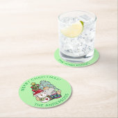 Gnome Christmas Runder Pappuntersetzer (Vor Ort)