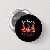 Gnome Christmas Squad Group Matching Christmas Par Button (Vorne & Hinten)