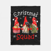 Gnome Christmas Squad Group Matching Christmas Par Fleecedecke (Vorderseite)