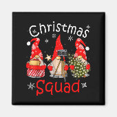 Gnome Christmas Squad Group Matching Christmas Par Magnet (Vorne)