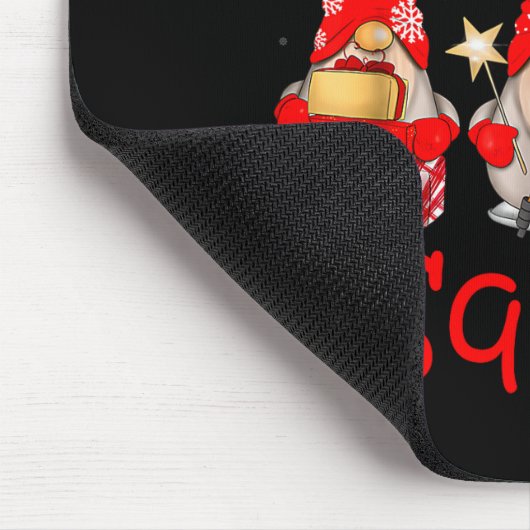 Gnome Christmas Squad Group Matching Christmas Par Mousepad (Ecke)