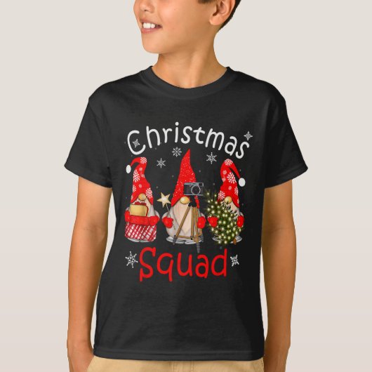 Gnome Christmas Squad Group Matching Christmas Par T-Shirt (Vorderseite)