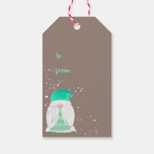 Gnome/Christmas Tags Geschenkanhänger (Rückseite)