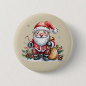 Gnome Christmas Winter Season Gnomes Lover Holiday Button (Vorderseite)