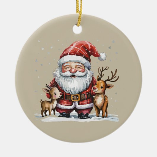 Gnome Christmas Winter Season Gnomes Lover Holiday Keramik Ornament (Vorne)