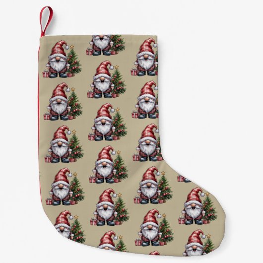 Gnome Christmas Winter Season Gnomes Lover Holiday Kleiner Weihnachtsstrumpf (Vorderseite)